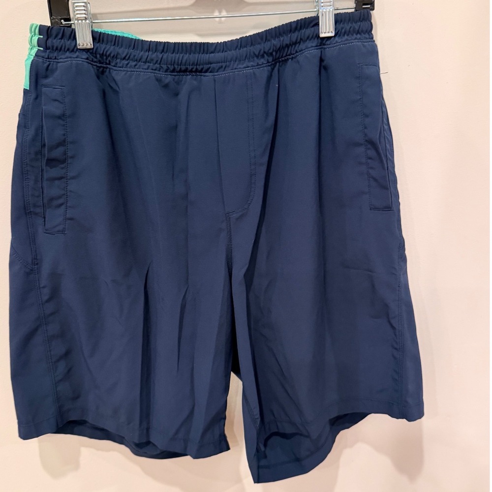 Birddogs Mens Gym Shorts Navy Blue Mint Green Lined Athletic XXL Long 7 Inseam